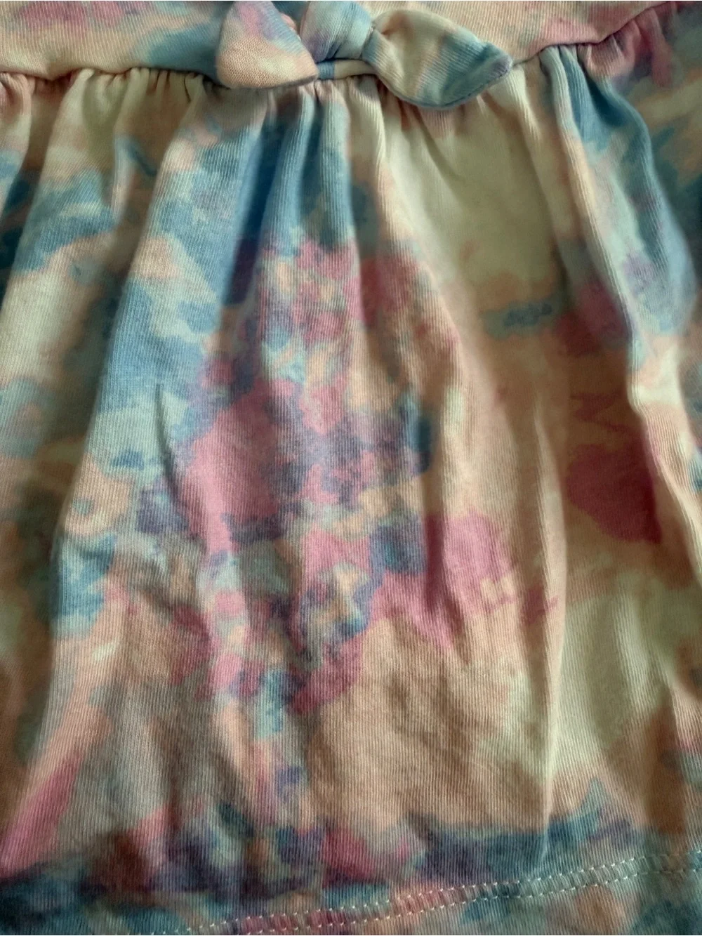 Carter's Baby Girls 3M 2pc Pink/Blue Tie-Dye Cotton Knit Dress Diaper Cover